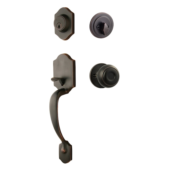 Sure-Loc Hardware Sure-Loc Hardware Coral Handleset, Juniper Handleset Trim, Vintage Bronze CR507-JN 11P - main
